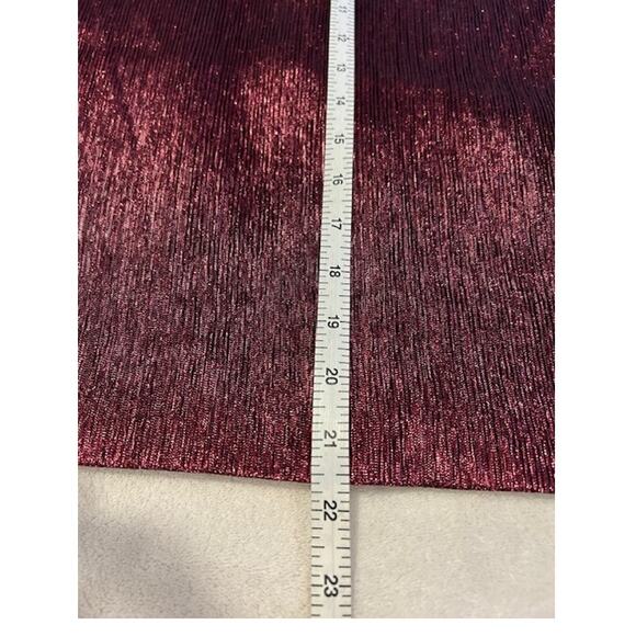 NWT M MISSONI Rust Maroon Metallic Lame Pencil Straight Zip Party IT 40 US 4 - Picture 7 of 11